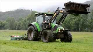 DeutzFahr Agrotron K90 amp Desvoys Broyage des Refus [upl. by Etteb]