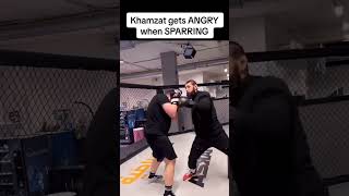 Khamzat Chimaev Loses His Cool in Sparring 😳🔥 UFC KhamzatChimaev [upl. by Hedvah]