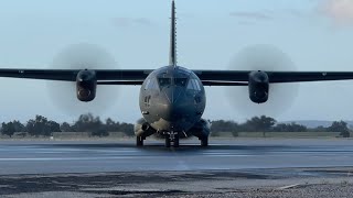 RAAF C27J Spartan Departing Busselton Airport [upl. by Celik]