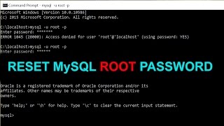 How to Reset MySQL Root Password on Windows [upl. by Rosalind]