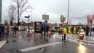 Verjaardag Koningin Beatrix politieescorte [upl. by Etnoek]