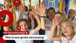 Deze groep 8 gaat met een partybus langs nieuwe scholen [upl. by Lauraine]