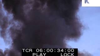 Fireball Explosion Against Blue Sky 35mm Stock Footage [upl. by Animar671]