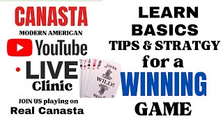 How to play Canasta Modern American Live Clinic 2023 1128 Real Canasta ❤️♣️♦️♠️ [upl. by Amby507]