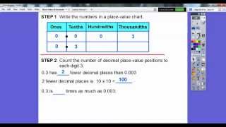 Place Value of Decimals  Lesson 32 [upl. by Ahsier]