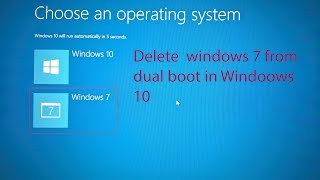 How to remove one windows from dual boot system [upl. by Assenab981]