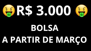 🤑 R 2800 💰 TUDO CERTO ✔️ BOLSA ENSINO MÉDIO [upl. by Carlo]