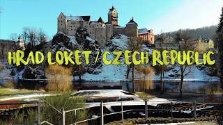 Hrad Loket  Czech republic 4K DRONE [upl. by Oile]