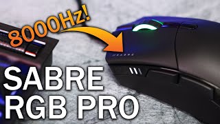 Corsair Sabre RGB PRO Gaming Mouse  Review amp Sound Test 4K [upl. by Hermione]