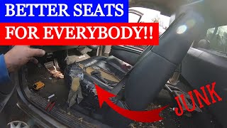 SIMPLE TRICK for JUNKYARD power seat REMOVAL [upl. by Farwell426]