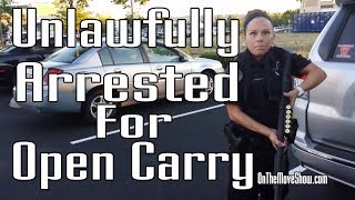 Open Carry Veteran Unlawfully Disarmed Detained amp Arrested  OnTheMoveShow [upl. by Einttirb]