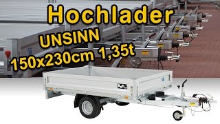 HochladerPritsche  UNSINN 150x230cm 135t bei KOCH PKW Anhänger [upl. by Enirod]