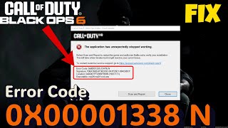 COD Black Ops 6 crashing error code 0x00001338 N Fix [upl. by Mannos872]