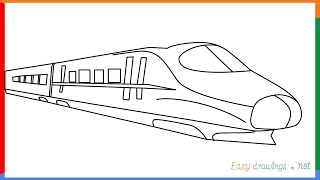 How to draw a Train step by step easy [upl. by Mochun425]