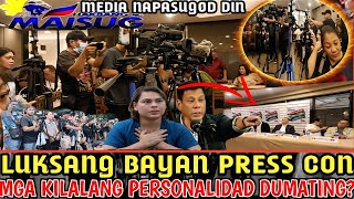 QUEZON CITY LUKSANG BAYAN PRESS CONMGA SIKAT NA PERSONALIDAD DUMATING MEDIA NAPASUGØD DIN [upl. by Atikam]