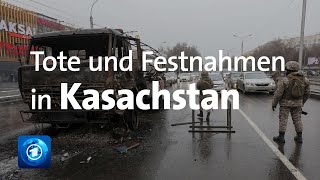 Mehr als 4400 Festnahmen und mindestens 40 Tote in Kasachstan [upl. by Ancelin]