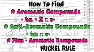 Aromatic AntiAromatic and Non Aromatic Compoundsहिंदी मेंAromaticity Organic Chemistry [upl. by Lunt]