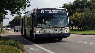 Riding Houston METRO Bus 85 Antoine Drive to Downtown Houston [upl. by Dlnaod177]