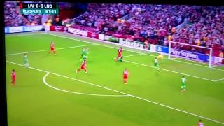 Balotellis first Liverpool goal [upl. by Ahsilek]