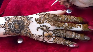 Simple Eid Mehndi Design  Floral Mehndi  Front Hand MehndiEasy Mehndi Design  Mehndi Designs [upl. by Wehtta]