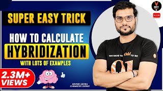 Super Easy Trick on How to Calculate Hybridization with Examples  NEET 2023 Chemistry  NCERTCBSE [upl. by Deutsch]