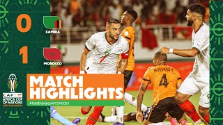 HIGHLIGHTS  Zambia 🆚 Morocco  ملخص مباراة زامبيا والمغرب TotalEnergiesAFCON2023  MD3  Group F [upl. by Aiciled906]