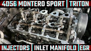 4D56 INJECTORS EGR INTAKE MANIFOLD ASSEMBLY  MITSUBISHI MONTERO SPORT TRITON DIY [upl. by Artina]