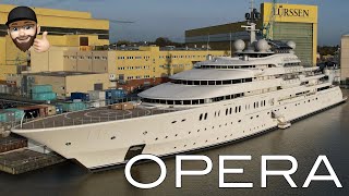 Yacht OPERA under work  Lürssen shipyard [upl. by Brunhilde200]