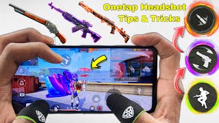 One tap headshot tips and tricks with handcam tutorial free fire [upl. by Huda]