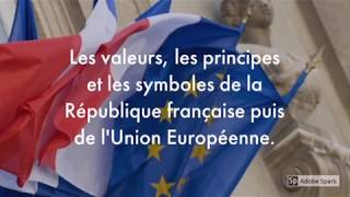 Les valeurs les principes et les symboles de la République française puis de lUnion Européenne [upl. by Schlessel904]