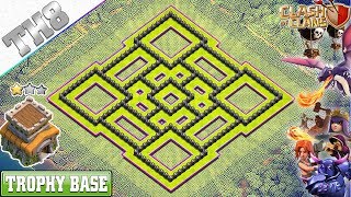 NEW BEST Town Hall 8 TH8 HybridTrophy Base COPY Link TH8 Base Defense  Clash of Clans [upl. by Oinotnas254]