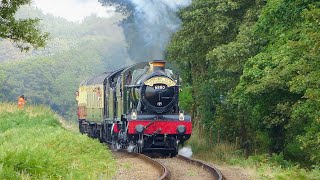 GWR 6880 Betton Grange and GWR 4277 Hercules Double Header at Kelling  North Norfolk Railway [upl. by Ahsinyt357]