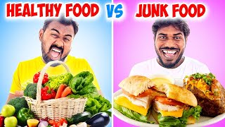 Healthy Food Vs Junk Food Eating Challenge  Hair Care Tips  SMBros Vlog And Cooking [upl. by Eentruoc]