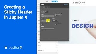 Creating a Sticky Header in Jupiter X [upl. by Sucitivel]