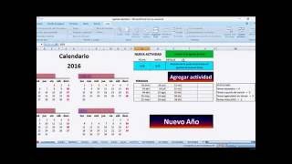 agenda calendario en excel [upl. by Magnuson]