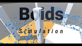 Boids simulation  Flocking simulation  Unity [upl. by Otiv]