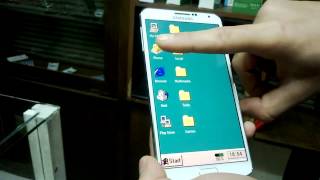 Galaxy Note 3 Buzz Launcher Windows 95 Theme [upl. by Litsyrk]