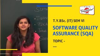 TY BScIT sem VI  quot Software Quality Assurance SQAquot  Vidyalankar Classes [upl. by Hanway]