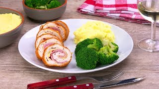 Chicken Cordon Bleu Roll With Béchamel Sauce Makes For An Elegant Meal [upl. by Dleifniw15]