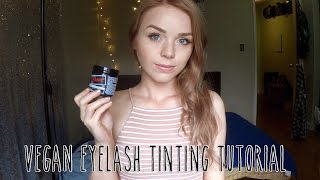 VEGAN EYELASH TINTING TUTORIAL WITH MANIC PANIC RAVEN [upl. by Mccarty826]