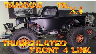 Traxxas TRX4 With A Full Triangulated Front 4 Link Set Up In The Speedshop [upl. by Adnilemreh909]