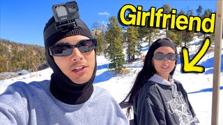 Snowboarding With My Girlfriend at Mt High  POV [upl. by Akerehs263]