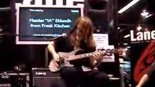 Mattias IA Eklund jamming at the Laney Booth NAMM 206 [upl. by Ramraj601]