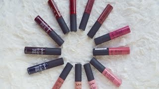 NYX Soft Matte Lip Cream  ReviewSwatches [upl. by Cristoforo]