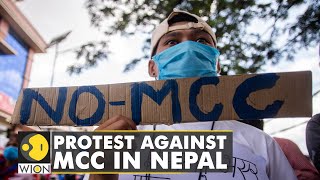 Slogans rejecting MCC echoes in streets of Nepal  Latest World English News  WION [upl. by Eiralav444]