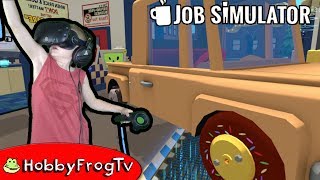 Job Simulator Auto Repar Part 1 Virtual Reality HobbyFrogTV [upl. by Solegna716]