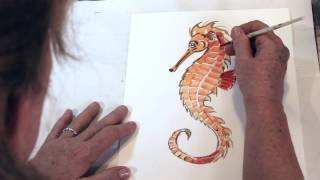 How to draw a Seahorse the Easy way [upl. by Pardo]