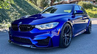 BMW M3 CS  SAN MARINO BLUE  F80 M3  4K  POV DRIVE [upl. by Nowad]