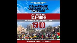 Présidentielle 2024 Démarrage Conjoint de la Campagne ce dimanche 04 FEVRIER [upl. by Lissy254]