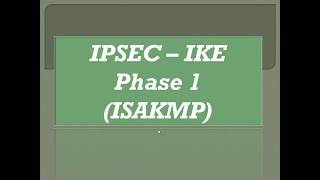 IPSEC – IKE Phase 1 ISAKMP  TAMIL [upl. by Ronoh]